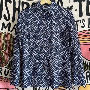 Vintage button-down daisy shirt